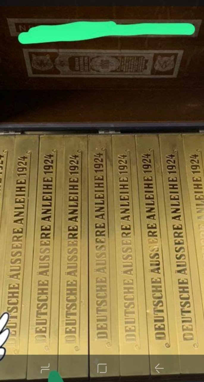 HAY 1 CAJA DE BONOS ALEMANES 1924 A LA VENTA EN ESPAÑA